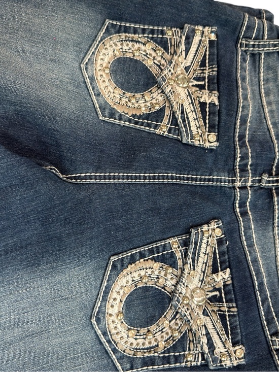 Earl Jeans Denim - Earl Jeans Embellished Rhinestones JeansSz 10 Boot Cut Western Glam McBling Y2K.